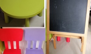 宜家儿童圆桌靠背椅画架 IKEA MAMMUT MALA（已售出）