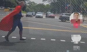 视频|你大爷终究是你大爷！新加坡街头裤衩外穿白发“超人”走红！
