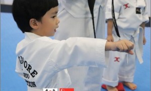 TKD teaches kids how to apply block, punch n kick to repel opponents 跆拳道教学生如何运用格挡、拳击和踢击击退对手