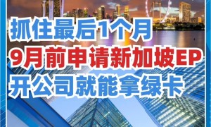 新加坡自雇EP！抓紧最后1个月拿绿卡