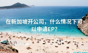 在新加坡开公司，什么情况下可以申请EP？