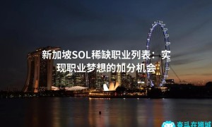 新加坡SOL稀缺职业列表：实现职业梦想的加分机会
