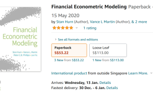 求购金融建模 financial econometric modeling