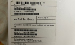 MacBook Pro16”1Tb$1288
