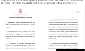 新加坡总统哈莉玛：不寻求连任！两任“准总理”同发声！