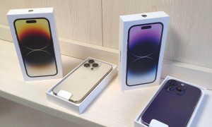 苹果手机 iphone 14 pro 128gb 紫色和金色 全新港行双卡